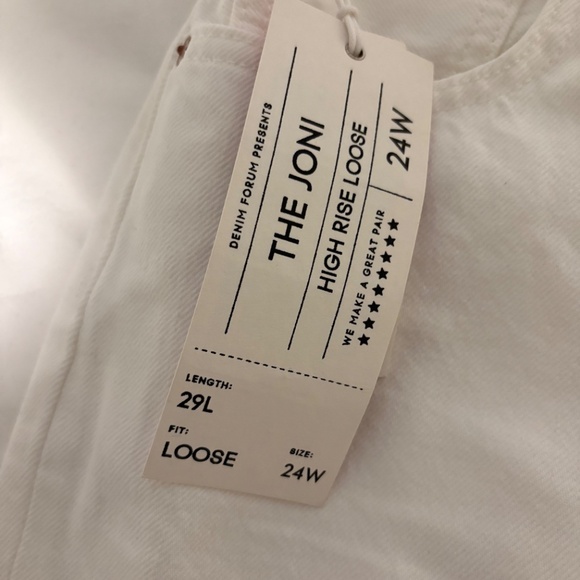 🤍 Denim Forum “The Joni” High Rise Loose Jeans | NWT | Size 24W / 29L 🤍 - Picture 5 of 5